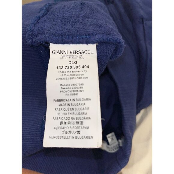 Versace Navy Blue Slim Fit Joggers Track Pants Men's Size XL - Picture 11 of 13